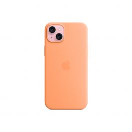Apple silikonový kryt s MagSafe na iPhone 15 Plus – sorbetově oranžový