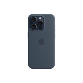 Apple silikonový kryt s MagSafe na iPhone 15 Pro – bouřkově modrý