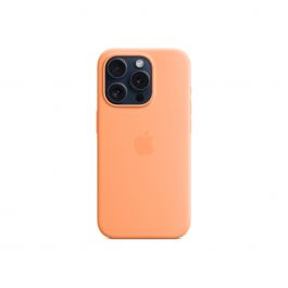 Apple silikonový kryt s MagSafe na iPhone 15 Pro – sorbetově oranžový