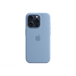 Apple silikonový kryt s MagSafe na iPhone 15 Pro – ledově modrý