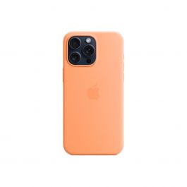 Apple silikonový kryt s MagSafe na iPhone 15 Pro Max – sorbetově oranžový