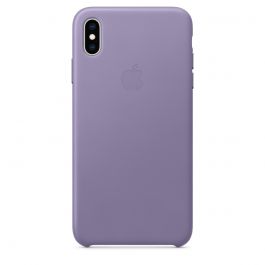Apple iPhone XS Max kožené pozdro - šeříkově modrý