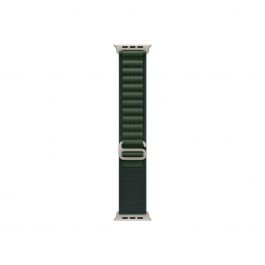 Apple Watch 44/45/46/49mm tmavě zelený Alpský tah – střední – provedení z přírodního titanu