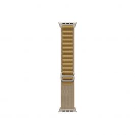 Apple Watch 44/45/46/49mm žlutohnědý Alpský tah – střední – provedení z přírodního titanu