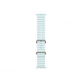 Apple Watch 44/45/46/49mm ledově modrý Oceánský řemínek – provedení z přírodního titanu