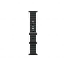Apple Watch 44/45/46/49mm černý Oceánský řemínek – provedení z přírodního titanu