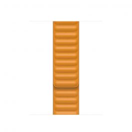 Apple řemínek 41 mm Zlatohnědý kožený tah – S/M