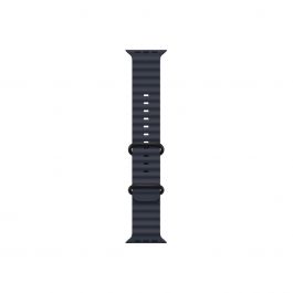 Apple Watch 44/45/46/49mm námořnicky modrý Oceánský řemínek – provedení z černého titanu