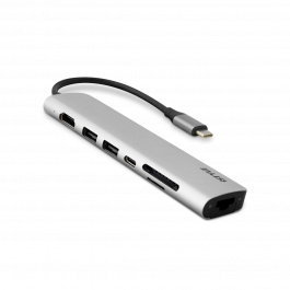USB-C HUB iSTYLE Multimedia 2020 - stříbrný