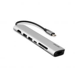 USB-C HUB iSTYLE Multimedia - stříbrný