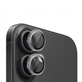 Safírové sklo na čočky pro iPhone 16/16 Plus Mobile Origin - průhledné