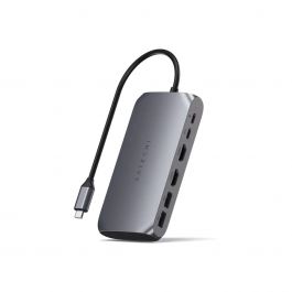Hliníkový multimediální adaptér USB-C Satechi - šedý