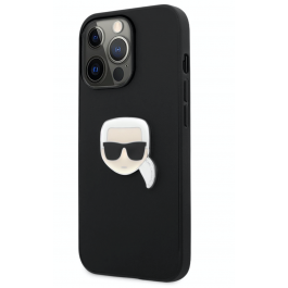 Pouzdro na iPhone 13 Pro Max Karl Head Lagerfeld Leather - černé