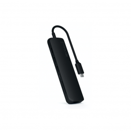 Hliníkový tenký víceportový USB-C adaptér Satechi - černý