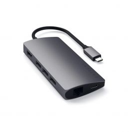 Hliníkový víceportový USB-C adaptér Satechi - vesmírně šedý