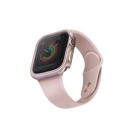 Kovový kryt na Apple Watch UNIQ Valencia 44mm - růžový