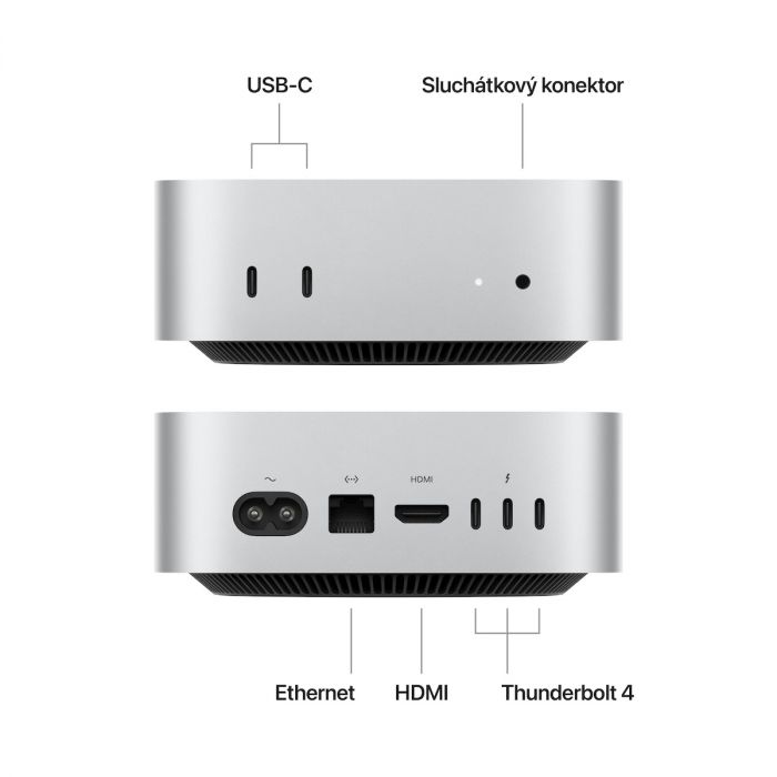 Apple Mac mini, Apple M4 10jádrové CPU, 10jádrové GPU, 16GB, 256 | iSTYLE