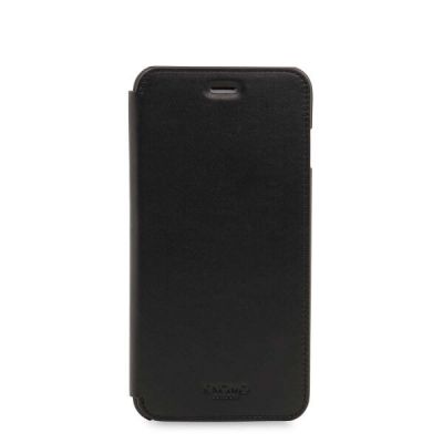 Knomo Leather Folio, kožené pouzdro pro iPhone 7 Plus - černé