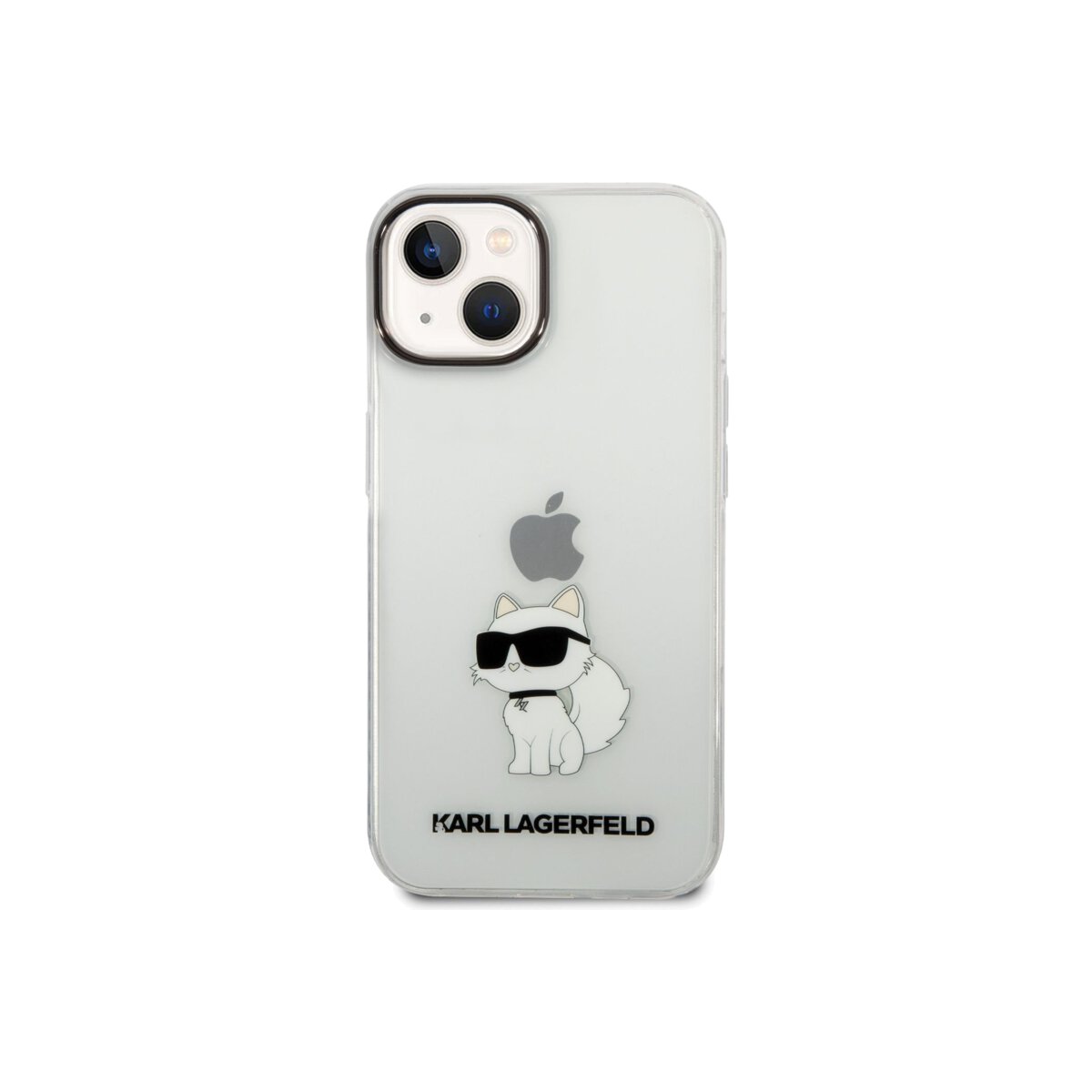 Pouzdro Karl Lagerfeld iPhone 14 Plus IML NFT Choupette čiré