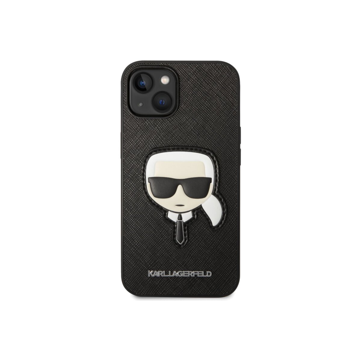 Pouzdro Karl Lagerfeld PU Saffiano Karl Head iPhone 14 Plus černé