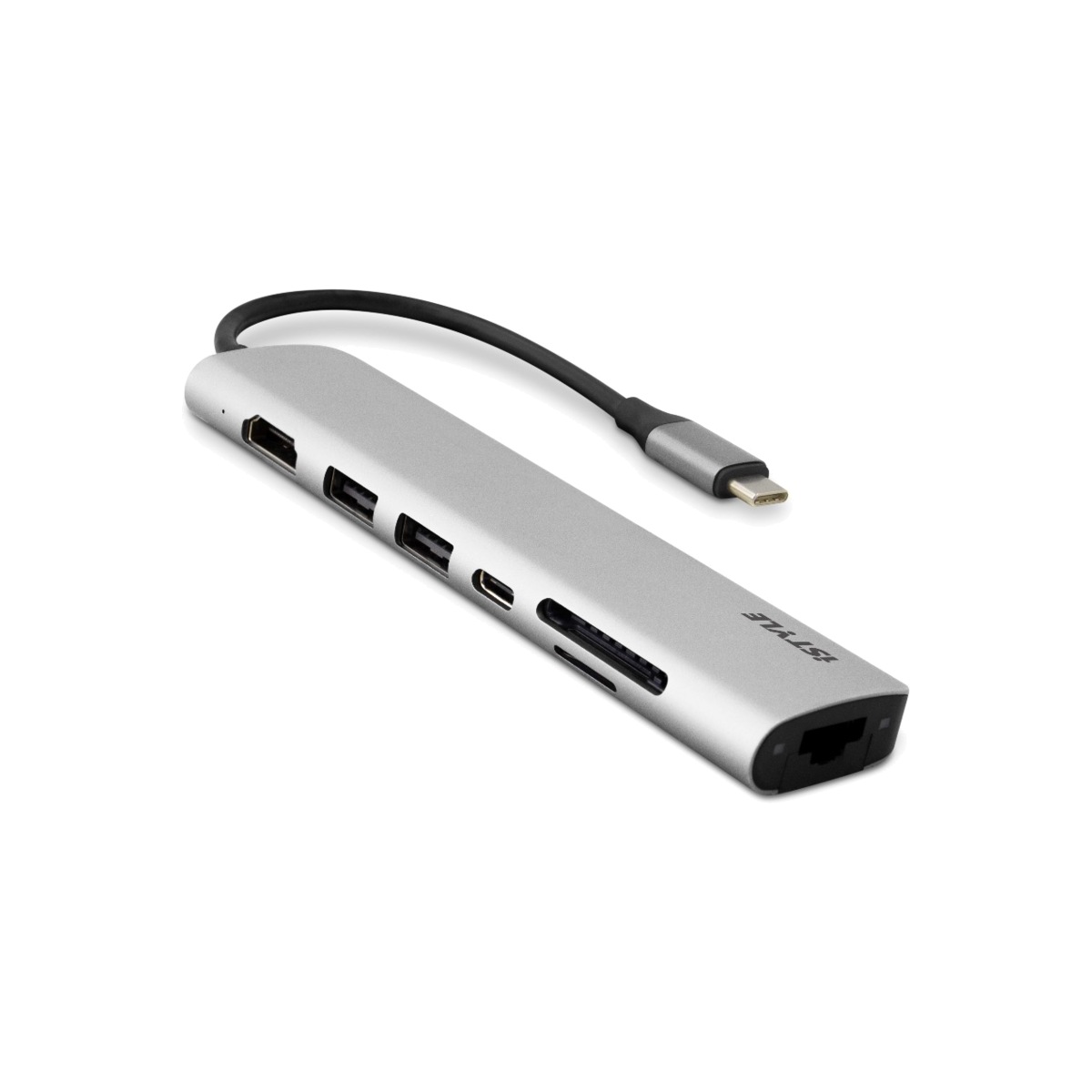 USB-C HUB 7v1 iSTYLE - stříbrný K-PL9915112100039