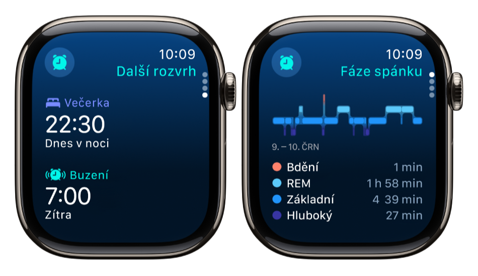 Sledování spánku pomocí Apple Watch