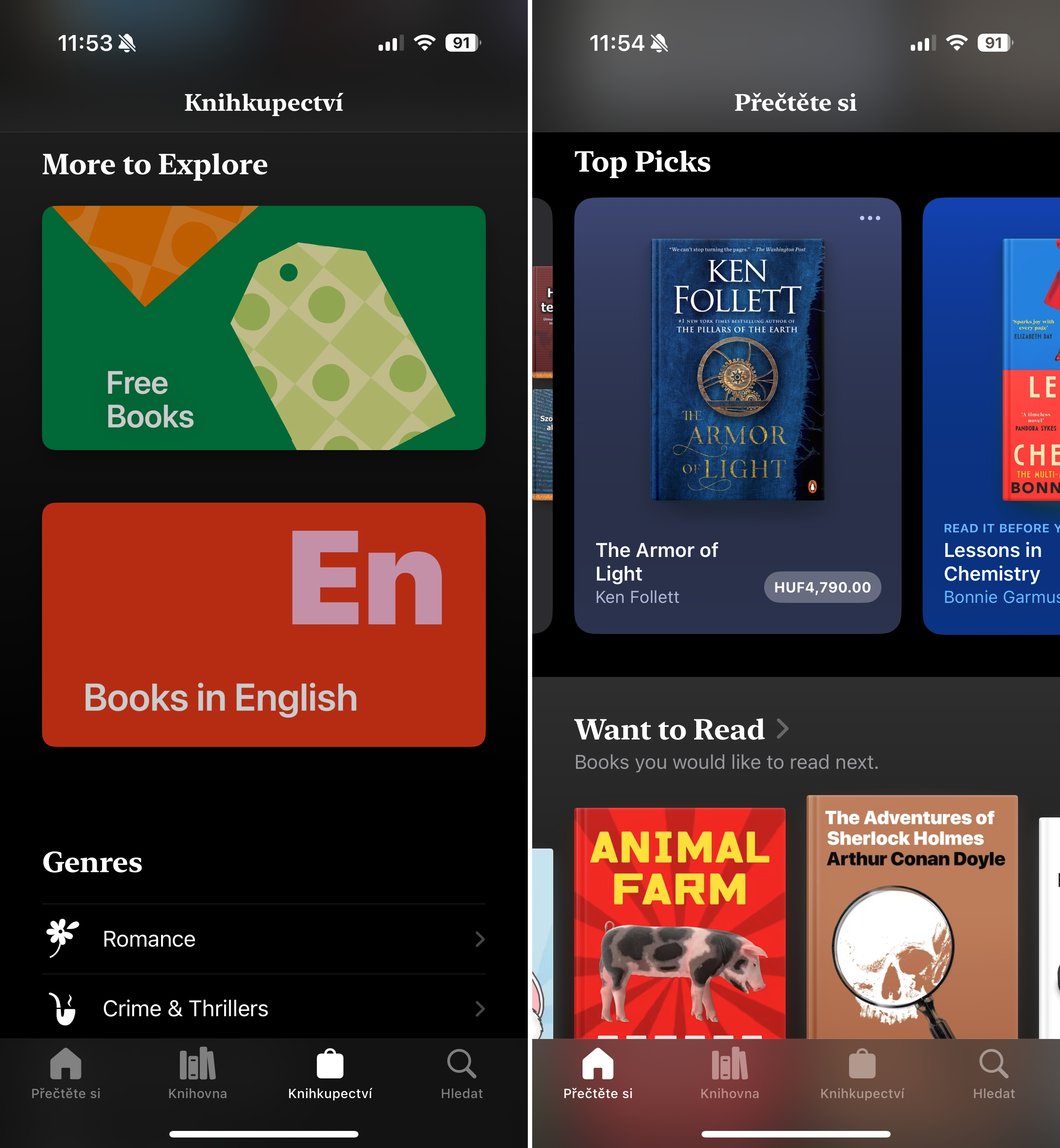 Apple Books na iPhonu