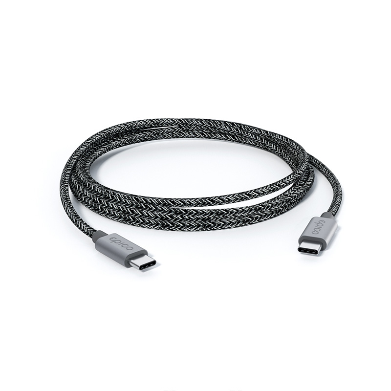 Epico DATUSBC240WEPGR Datový opletený USB-C 240W, 2m, šedý