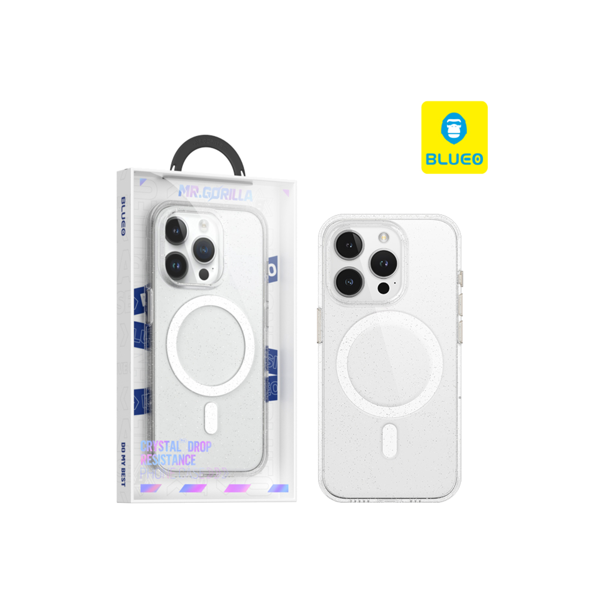 Apple MagSafe kryt na iPhone 16 Pro Max Blueo Crystal Pro Drop Case - třpytivý