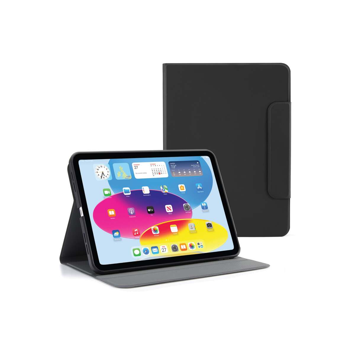 Pipetto Origami No5 Rotating Folio Case Black iPad Air 11 2024 / iPad Air 10.9 2022/2020 P059-49-AD