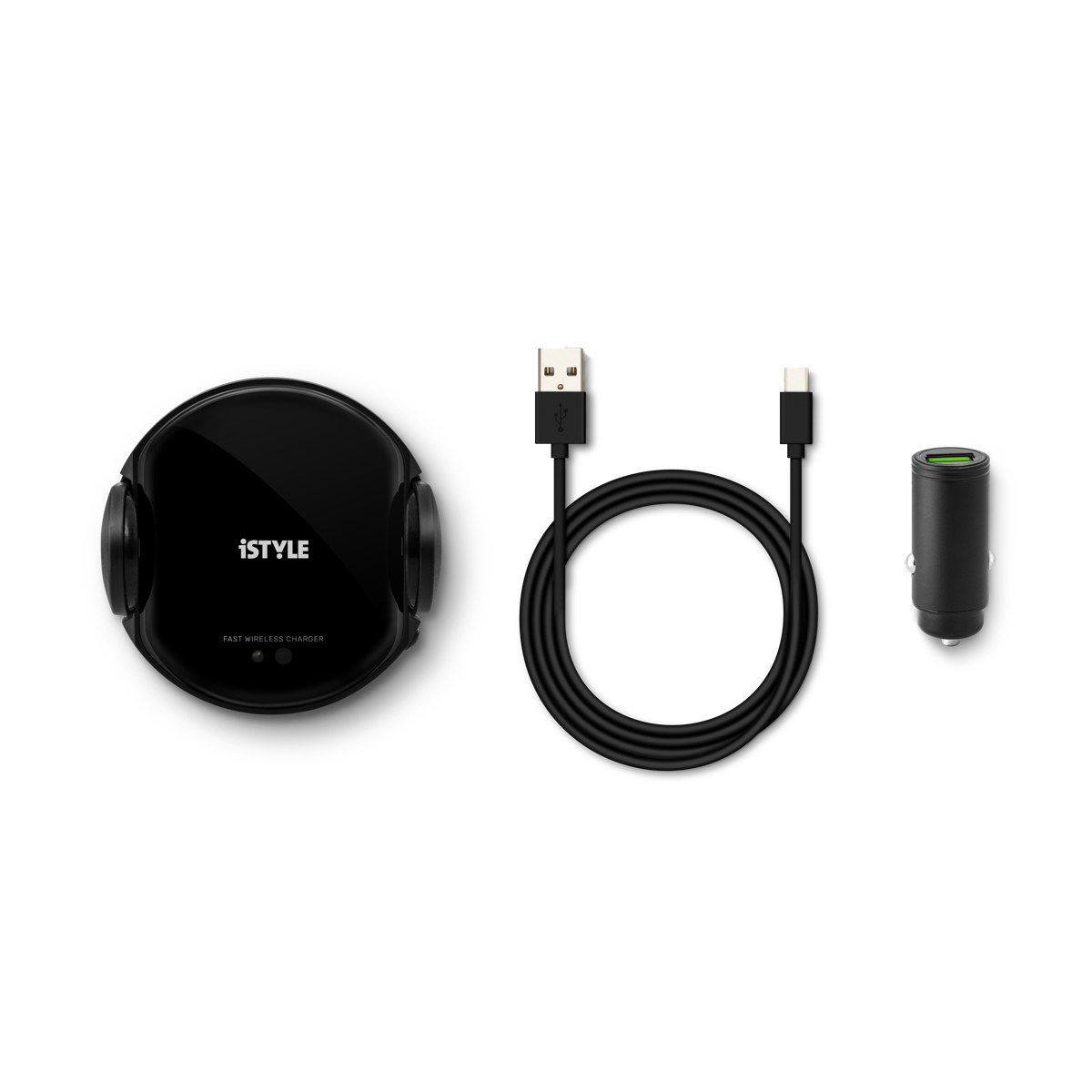 Bezdrátová nabíječka do auta iSTYLE SENSOR 15W/10W/7,5W/5W + adaptér