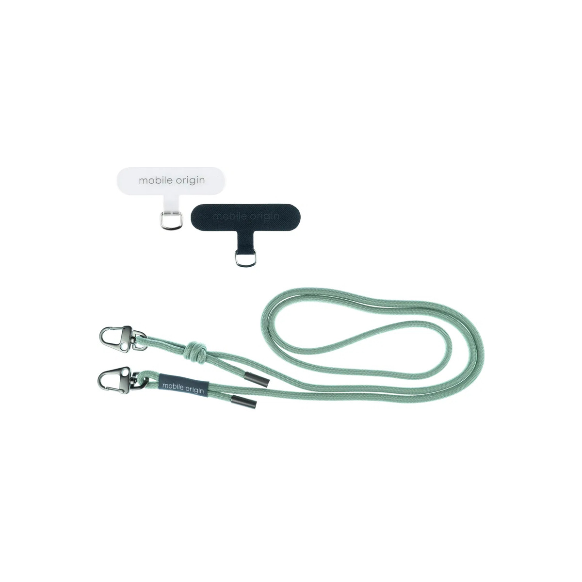 6mm šňůrka na telefon Mobile Origin Lanyard rope 82 - 163cm - zelená