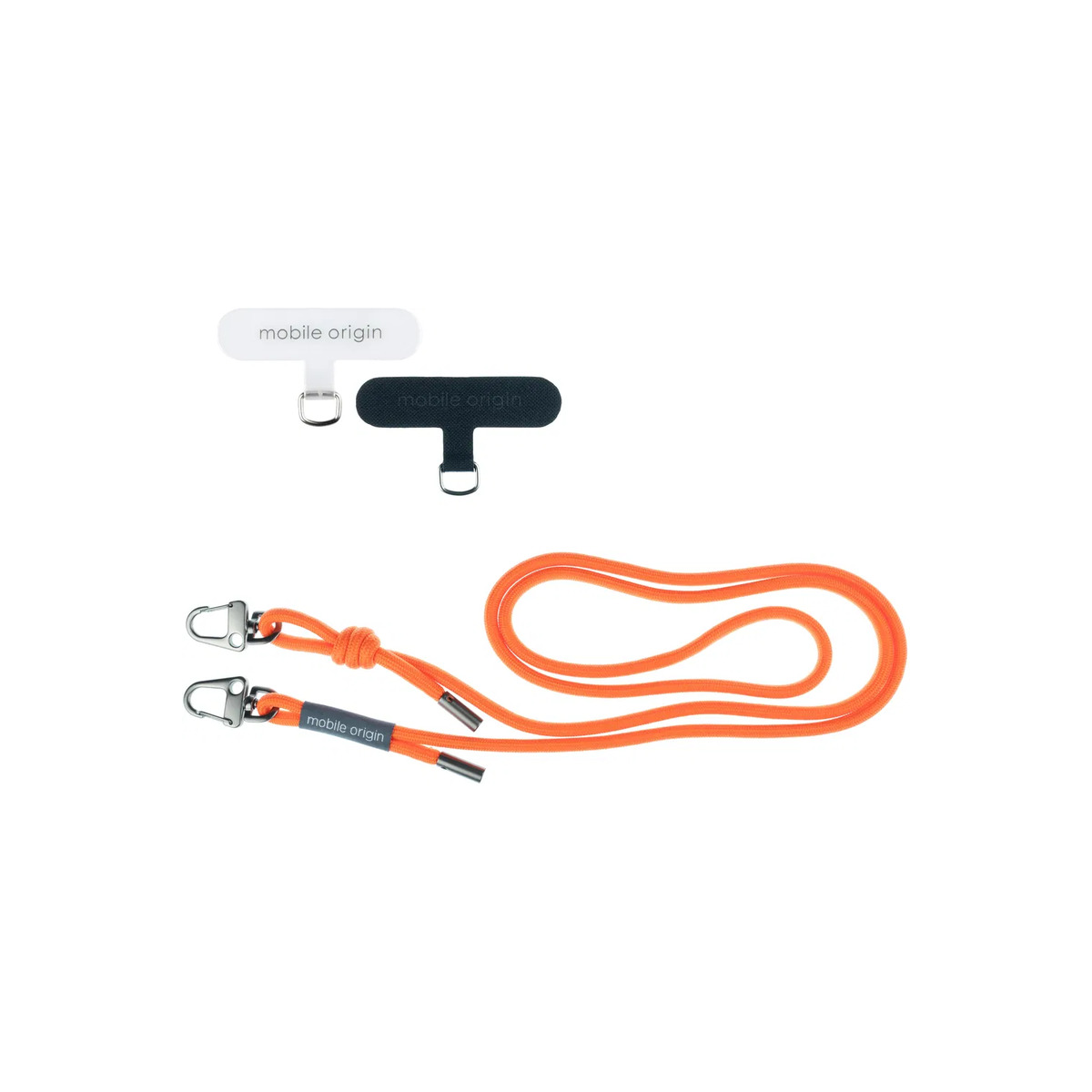 6mm šňůrka na telefon Mobile Origin Lanyard rope 82 - 163cm - oranžová