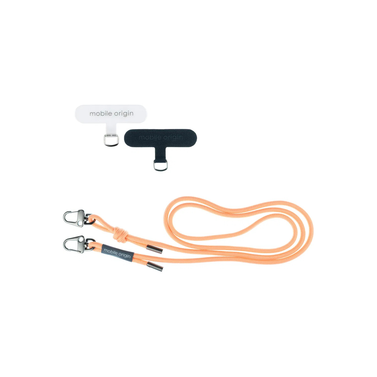 6mm šňůrka na telefon Mobile Origin Lanyard rope 82 - 163cm - světle oranžová