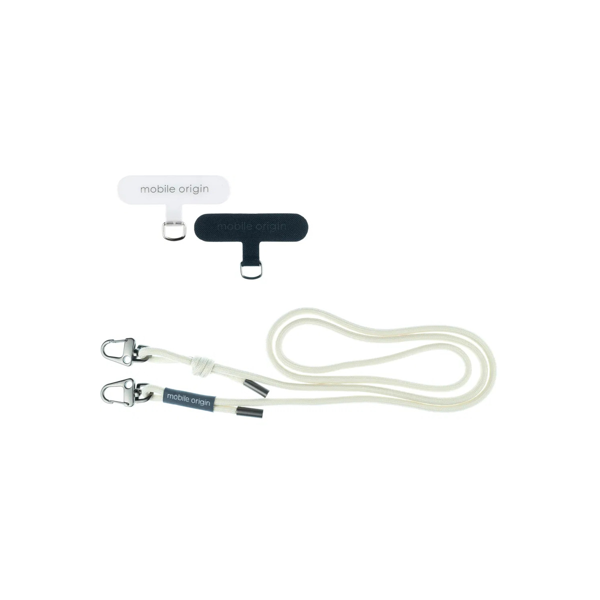 6mm šňůrka na telefon Mobile Origin Lanyard rope 82 - 163cm - bílá