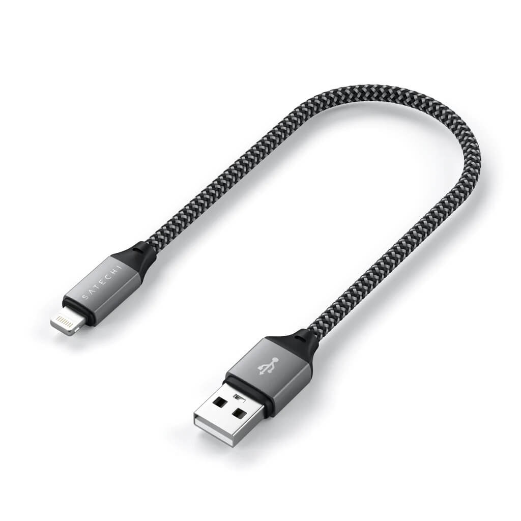 Satechi ST-TAL10M USB-A to Lightning Braided, 25cm, šedý